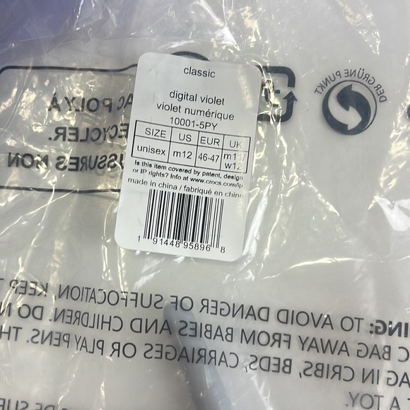 CROCS - classic digital violet numerique with tags - Picture 6 of 6
